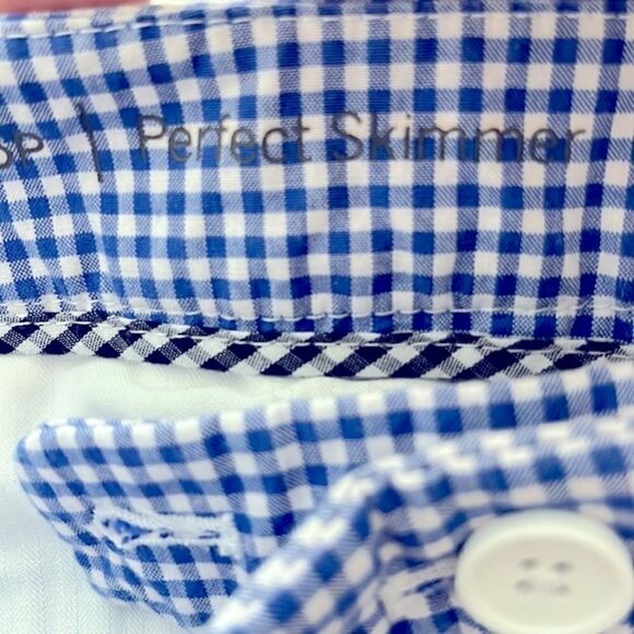 Talbots Gingham Check Perfect Skimmer Capri Pants Cotton with Spandex - Picture 7 of 10